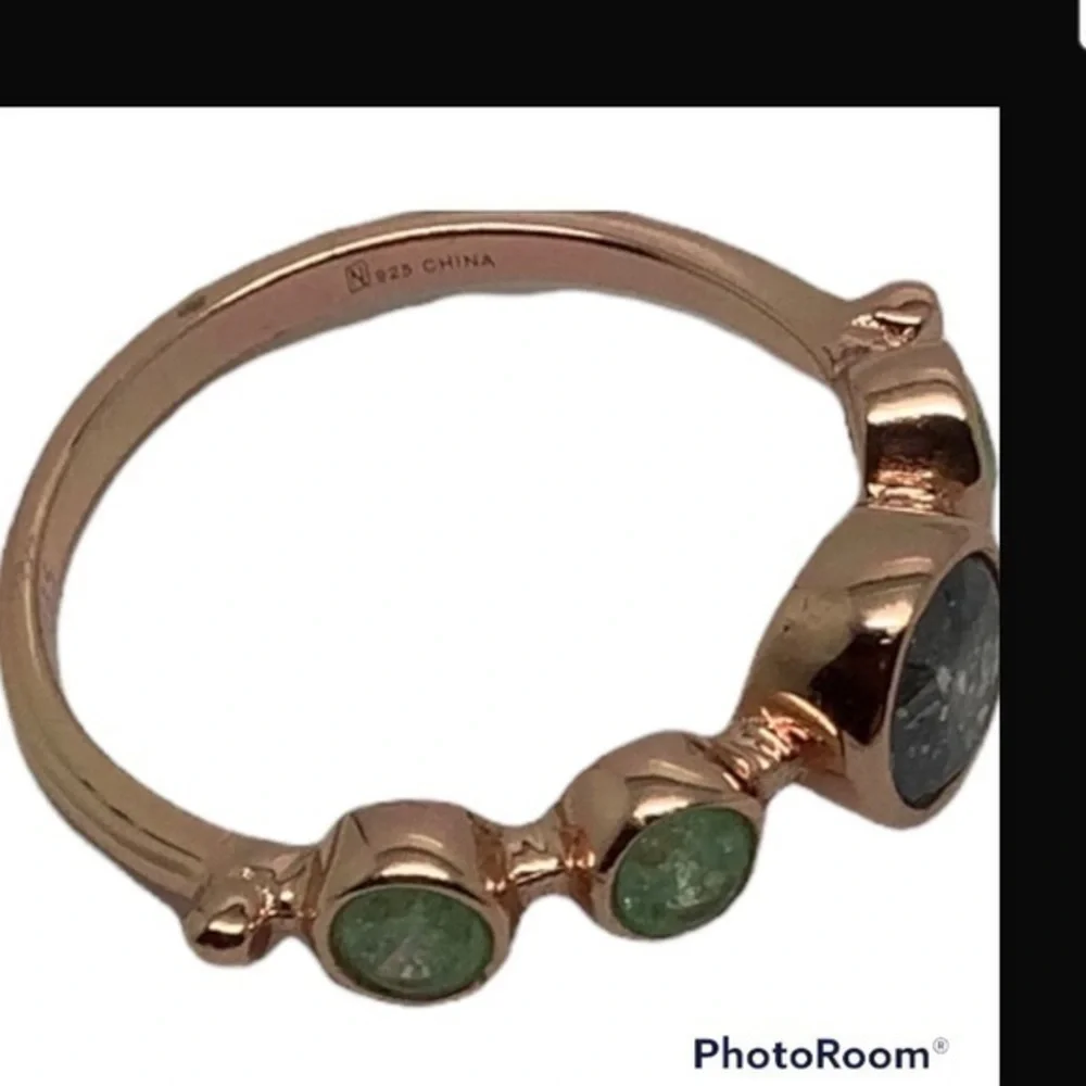 Gold over sterling silver gemstone ring